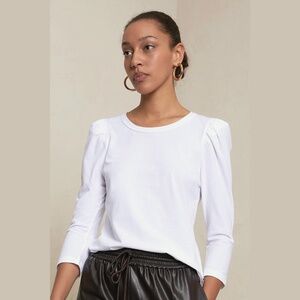 A.L.C. Karlie Crewneck 3/4-Sleeve Cotton Tee